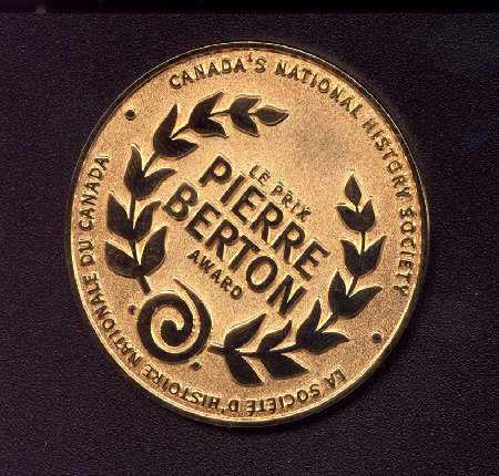 Pierre Burton award medal