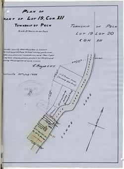 [ Plan of part lot 19, Con. XII, Township of Peck ]