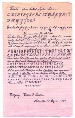 The Carl Emil Larsson letter from 1883 Edward Larsson collection. DAUM, Archives of Dialects and Ethnology, Ume, Sweden.